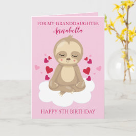 Cartão Avó Sloth Birthday