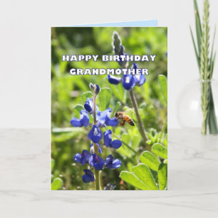 Cartão Avó Texas Bluebonnet Parabéns