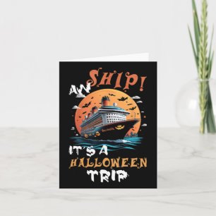 Cartão Aw Navio Halloween Trip Family Cruise Engraçado Ha