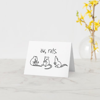 Cartão Aw, Ratos - Aniversário atrasado