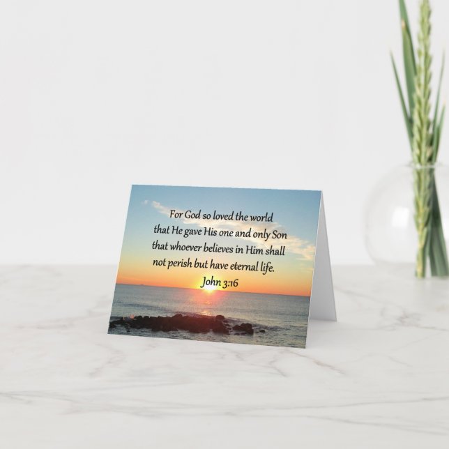 CARTÃO AWE-INSPIRING JOHN 3:16 SUNRISE (Frente)