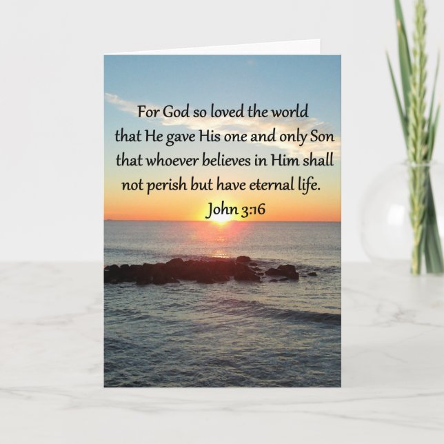 CARTÃO AWE-INSPIRING JOHN 3:16 SUNRISE (Frente)