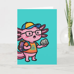 Cartão Axolote Nerd Sarcástico Eu Faço Perguntas de Axolo