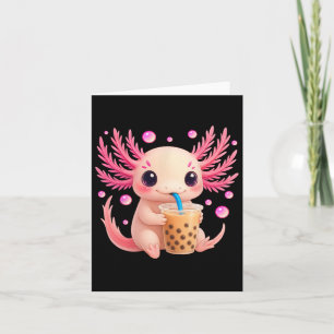 Cartão Axolotl Bubble Bo Tea Anime Cute Kawaii Teen Girls