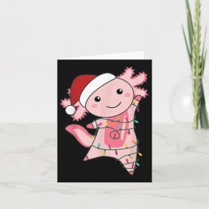 Cartão Axolotl Fada de Natal Leve Axolotl