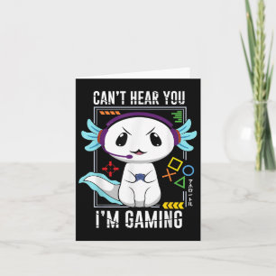 Cartão Axolotl Gaming Salamander As Gamer