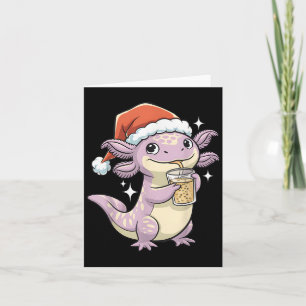Cartão Axolotl Xmas Hate Papais noeis Árvore Engraçado Na