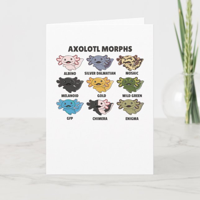 Cartão Axolotls Do Axolotl Para Animais Doces Do Mundo (Frente)
