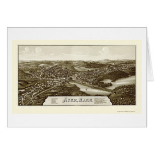 Cartão Ayer, mapa panorâmico das MÃES - 1886