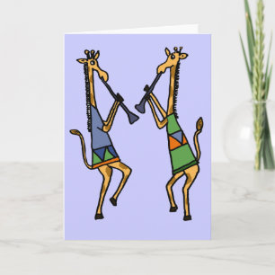 Cartão AZ- Dancing Giraffes Greeting or Note Cards