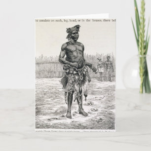 Cartão Azandeh  Binsa or Witch Doctor