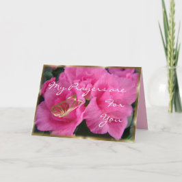 Cartão Azeleas & Dourado personalize qualquer ocasião