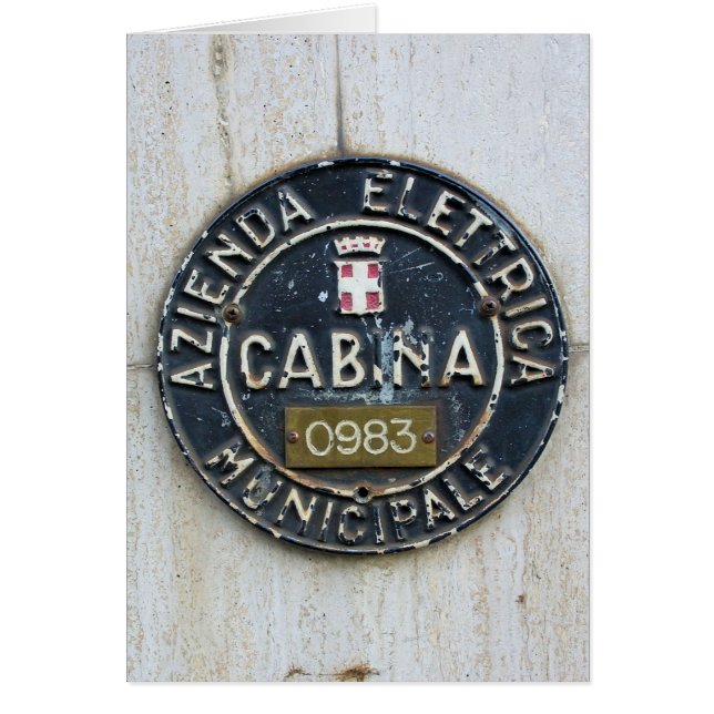 Cartão Azienda Electrica Municipale Cabina-Milano, Itália (Frente)