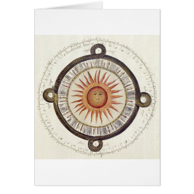 Cartão Aztec Sun Stone (Frente)