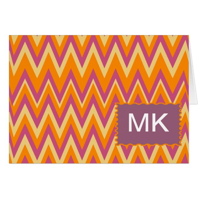 Cartão Aztec Tribal ZigZag (Frente Horizontal)