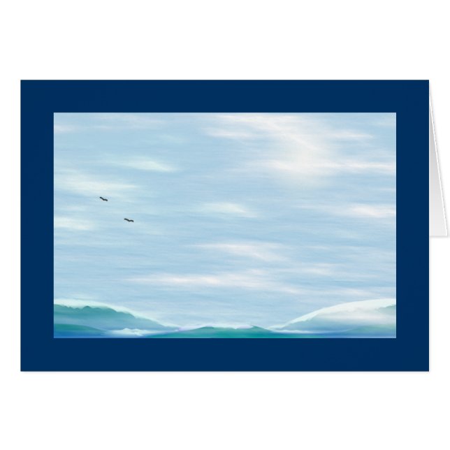 Cartão Azuis de oceano (Frente Horizontal)