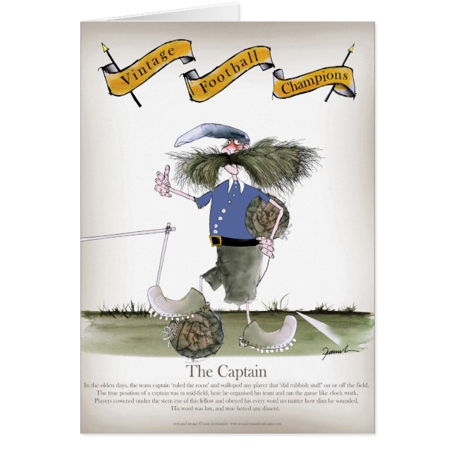 Cartão azuis do capitão da equipa de futebol (Frente)