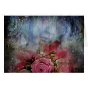 Cartão Azuis do dia chuvoso