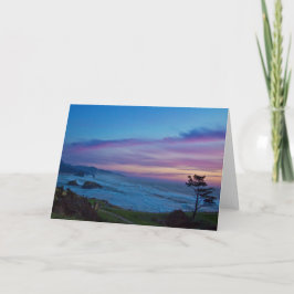 Cartão Azuis temperamentais - por do sol do parque