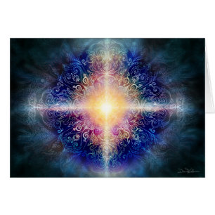 Cartão Azul 5 da mandala