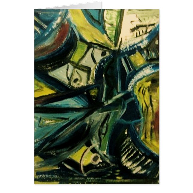 Cartão Azul Abstrato (Frente)