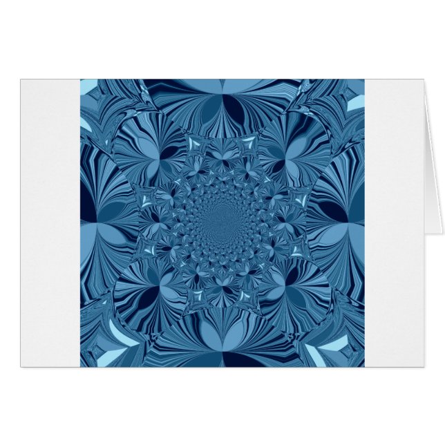 Cartão Azul adorável (Frente Horizontal)