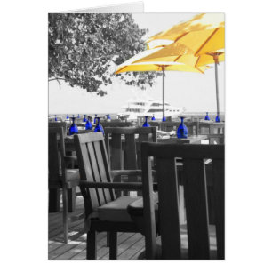 Cartão azul & amarelo