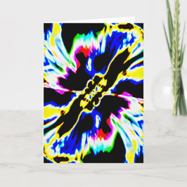 Cartão Azul-amarelo vermelho aqua preto Abstrato