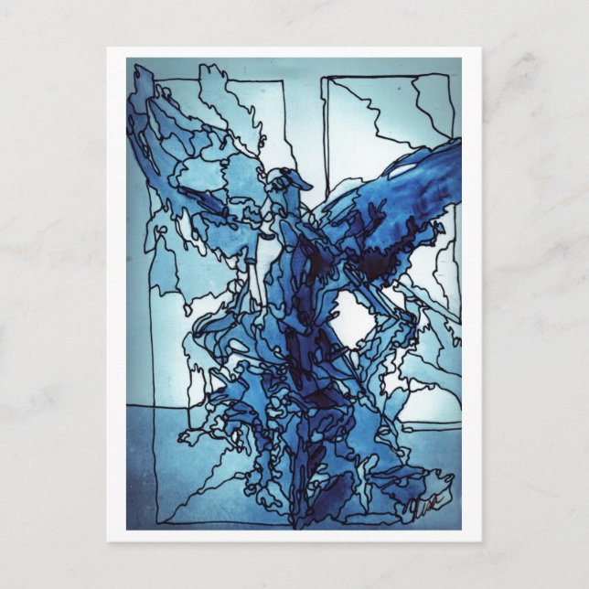 Cartão Azul Anjo (Frente)