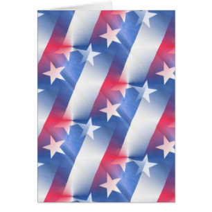 Cartão azul branco vermelho