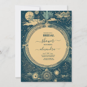 Cartão Azul Celestial e Tarot Golg Bridal