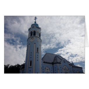 Cartão azul da igreja bratislava