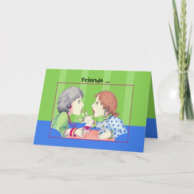 Cartão Azul de Amigos (Frente)