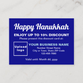 Cartão Azul de Desconto do Hanukkah Comercial