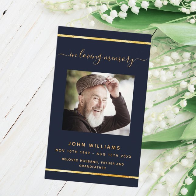 Cartão azul de foto de ouro elegante do programa f (Criador carregado)