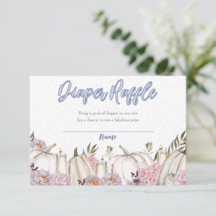 Cartão Azul de Fralda Chá de fraldas  de Abóbora