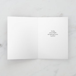 Cartão Azul de Hellebore Pensando em Você Floral em Aquar