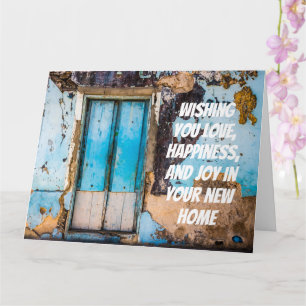 Cartão azul de parede e de porta novos para parabé