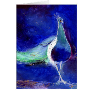 Cartão Azul de pavão 2013