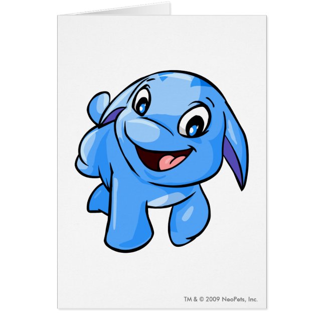 Cartão Azul de Poogle (Frente)