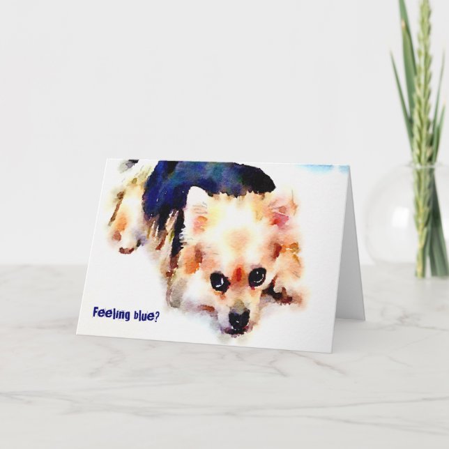 Cartão azul de sentimento (Frente)