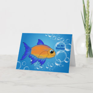 Cartão Azul de Sobrevivência Funny Nephew