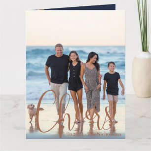 Cartão Azul Dourado Anima A Foto De Ano Novo