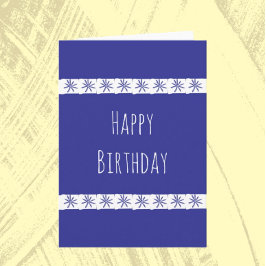 Cartão Azul e Brancos Diversos Aniversário