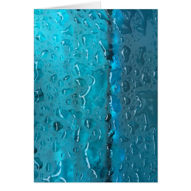 Cartão Azul elétrico lavado com chuva (Frente)