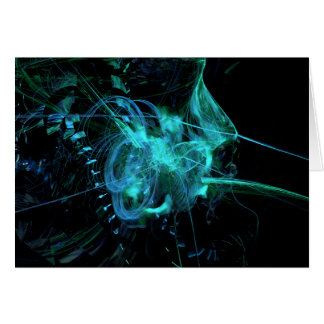 Cartão azul esverdeado do Fractal