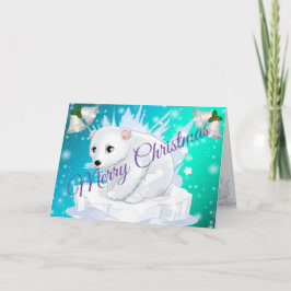 Cartão Azul Feliz Natal