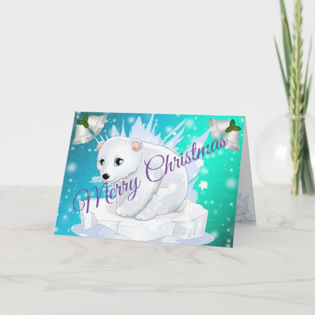 Cartão Azul Feliz Natal (Frente)