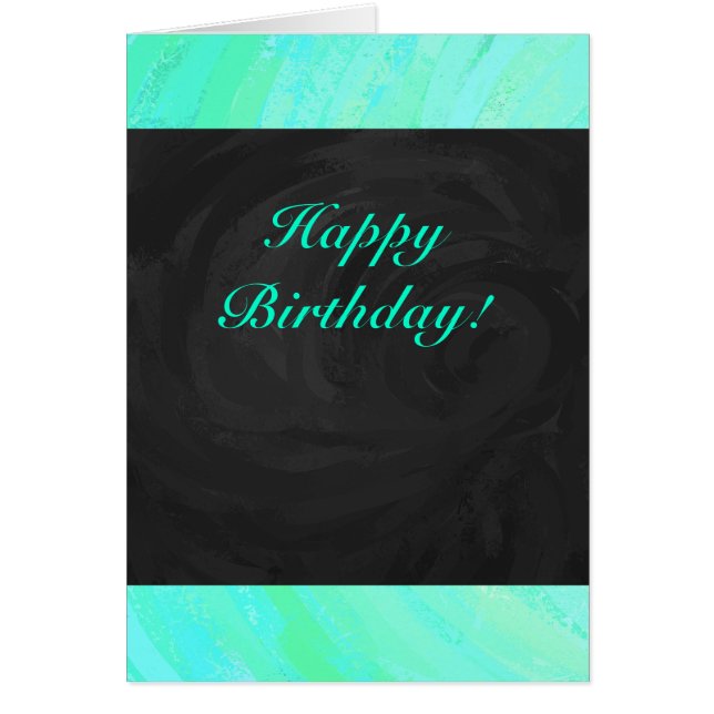 Cartão Azul Gelo Mint e Monograma Preto (Frente)