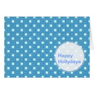 Cartão Azul Gráfico Branco